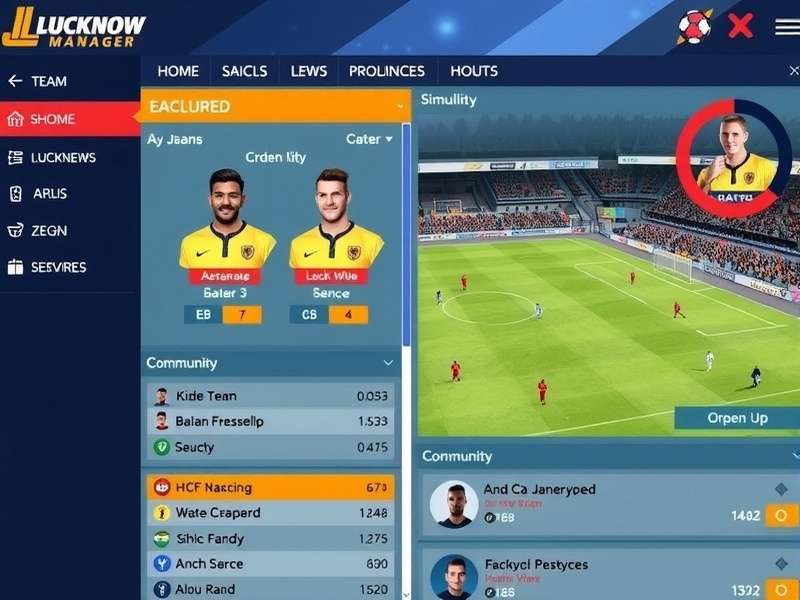 Lucknow Soccer Manager match simulation interface